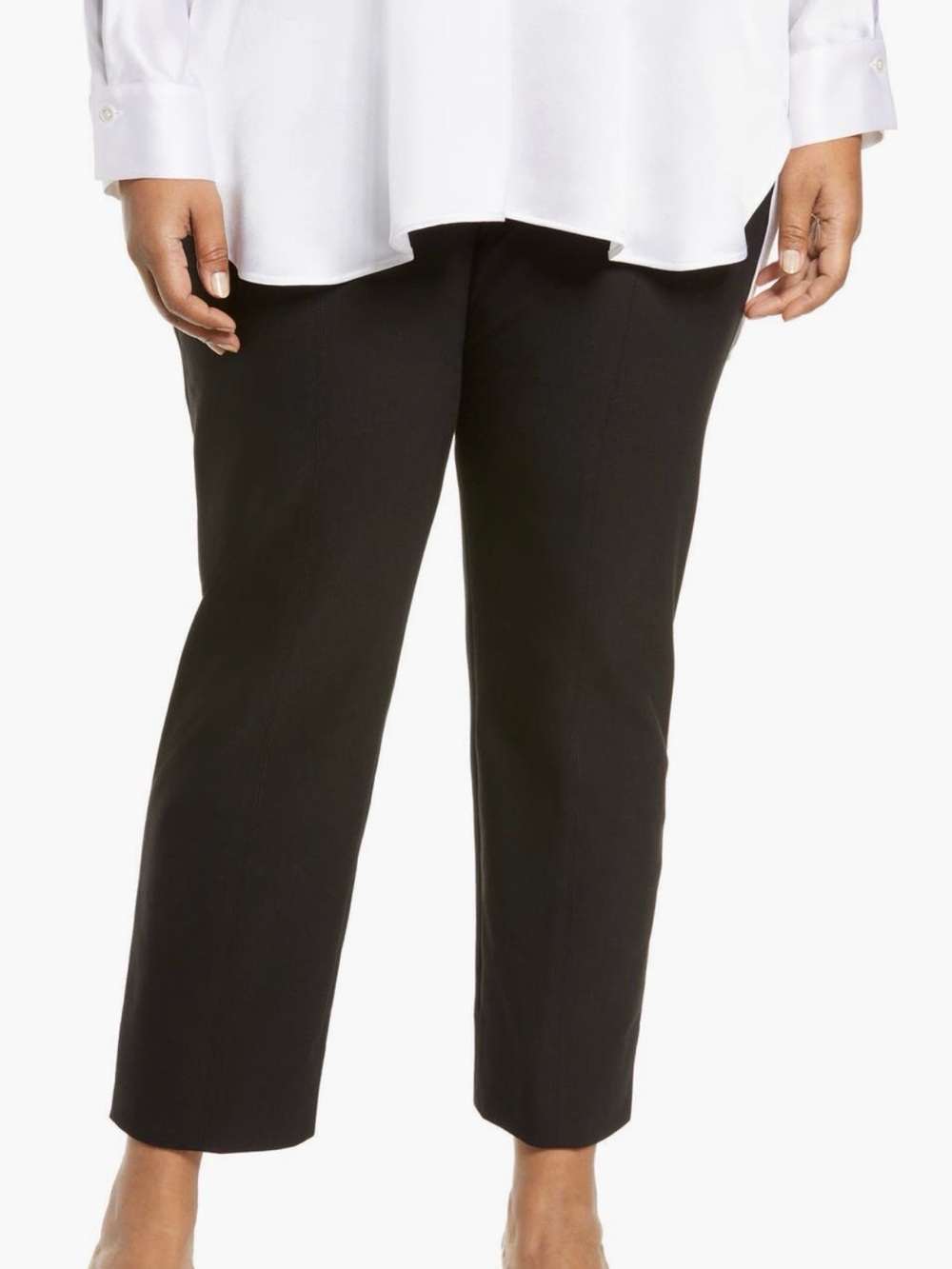 NWT Vince Black Cropped Straight-Leg Pants 3X